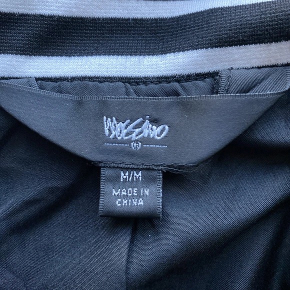 Mossimo Blazer M Womens Black White Striped Business Career Office Jacket Preppy - Picture 5 of 12